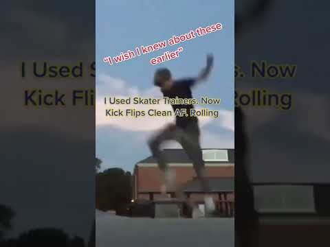 How to Kickflip – From Skater Trainers to Rolling  #shorts #beginnerskater #kickflip