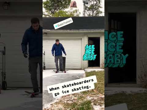 When Skateboarders go Ice Skating #skatertrainer